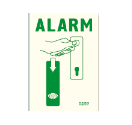 Cartel de Salida de emergencia, la alarma sonará si la puerta está  abierta de SmartSign | Plástico de 10 x 14 pulgadas